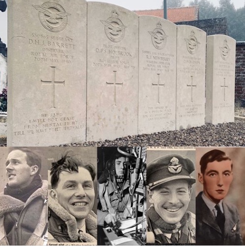 The graves of the airmen of R for Robert