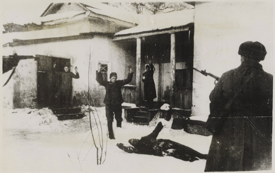 Germans surrender at Stalingrad