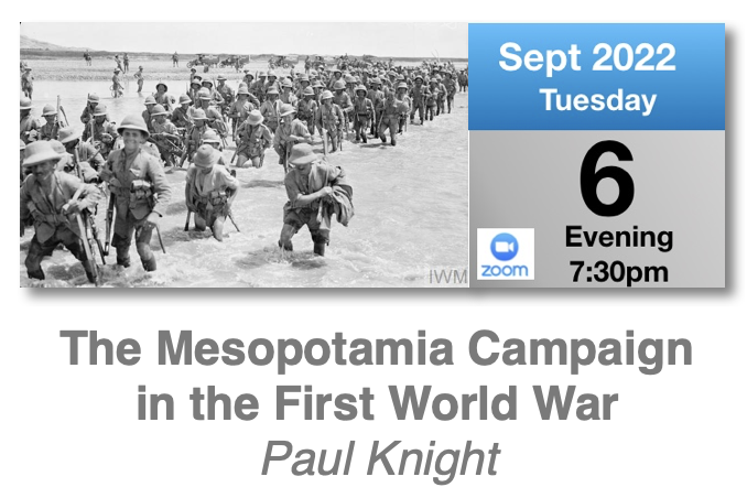 Evening Zoom Talk: Mesopotamia 6th September 2022 7:30pm